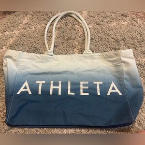 Athleta Blue Canvas Tote